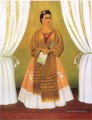Autoportrait Dédié TomLeon Trotsky Entre les rideaux féminisme Frida Kahlo